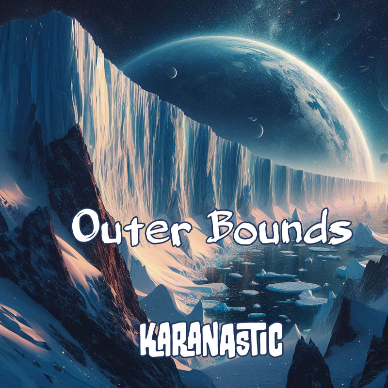 Outer Bounds by Karanastic - Album Art showing the edge of the world in the arctic