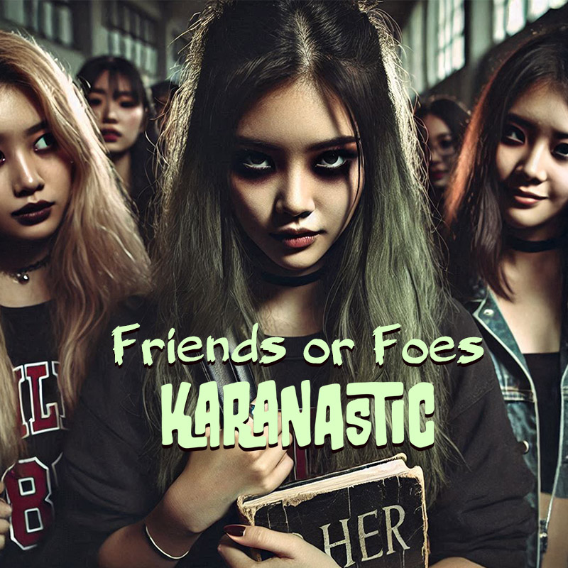 Friends or Foes Title Card for the Rap song by Karanastic